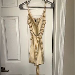 yellow striped romper